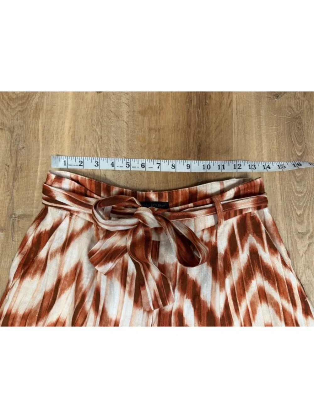 Banana Republic Meridian Linen Pants Womens Size 2 Zebra Print Ultra Wide Leg Ti